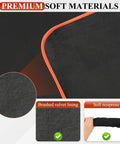 Close-up of Hydrow Rower Screen Protector Cover With Ultra Soft Velvet Lining, Bulletproof Monitor Guard showing velvet and neoprene materials