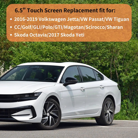 6.5 Inch Touch Screen Digitizer Replacement for VW Jetta Passat Tiguan Polo Magotan CC Golf GLI Scirocco Skoda Octavia Yeti