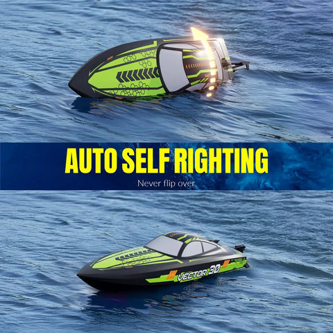 Adrenaline Fueled RC Boat For Adults With 2.4GHz Remote, 30mph Speed, Water Cooling System, auto self-righting in water
