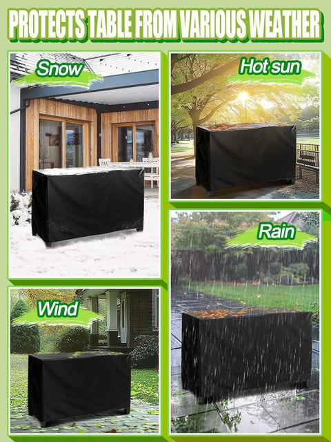 Heavy Duty Outdoor Grill Cart Cover For 54 Inch Table Fits Keter Unity XL Portable Bar Cabinet Weatherproof 420D Oxford