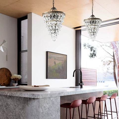 Showstopping Bronze Crystal Chandelier For Dining Rooms And Living Areas Classic Modern Ceiling Light With Sparkling Crystals