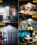 Cordless LED Work Light With 20V Battery Compatibility illuminating garage, workshop, warehouse, building site, camping areas