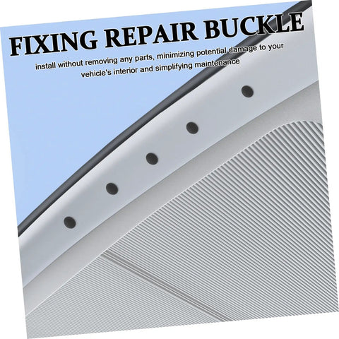 Automotive Headliner Repair Kit With Black Snap Rivets, 12-Set Ceiling Fabric Fixers For Cars, installed on car roof fabric.