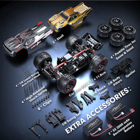 Assembly kit for Lightning Fast One Fourteenth Scale Brushless RC Truggy For Adults, Fifty MPH Offroad 4x4 Electric RC Car
