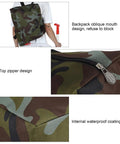 Handheld Manual Fertilizer Spreader With Bag For Farm Crops like corn vegetables sugar cane and fruit trees; camouflage design