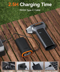 Cordless Air Duster With Removable Battery And Four Nozzles For Deep Cleaning On Computers Cars Windows Home And Outdoor Use Three Speed Adjustable Mini Blower charging with USB-C cable
