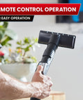 5 Gallon Wall Mount Wet Dry Vacuum With Remote Control Handle, 5 Peak HP Power, 78 CFM Airflow in use with remote operation