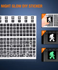 Night glow DIY sticker from Six Piece Five Pin SPST Rocker Switch Kit With Jumper Wires For Trucks Boats Auto And Motorcycles 20A 12V And 10A 24V On Off Toggle Switches With Night Glow Sticker Durable Construction Easy Install Blue