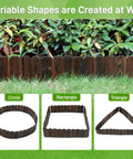 Wood Landscape Edging Border Kit 5.9 Inch High By 47 Inch Long No Fuss Weather Resistant Fir Wood Set showing shape options