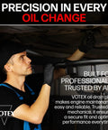 Mechanic installing Magnetic Engine Oil Drain Plug M12 X 1.25MM using a 14mm wrench, promoting precision in oil changes.