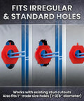 Red Plastic Wire Hole Protectors For 1 Inch Knockouts Snap In Grommets For Metal Studs showing irregular and standard holes