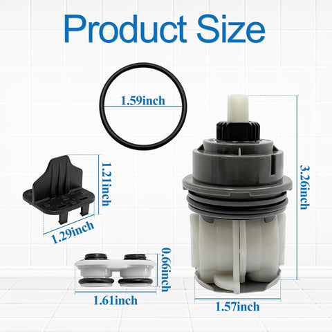 Shower Cartridge Assembly Compatible With Monitor 17 Series, dimensions shown, fits R10000 and R22000, pack of 2.
