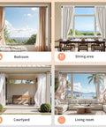 Heavy Duty Tension Curtain Rod 41 To 86 Inches No Drilling Easy Install in bedroom, dining area, courtyard, living room