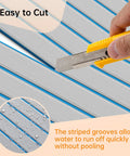 Non Slip EVA Boat Decking With 3M Adhesive Backing Self Adhesive Cuttable Traction Pad being cut to size, water-resistant surface visible.