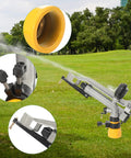 1.5 Inch Aluminum Alloy Irrigation Sprinkler Spray Gun For Lawn And Garden, 360 Degree Rotary Watering, Large Area Coverage