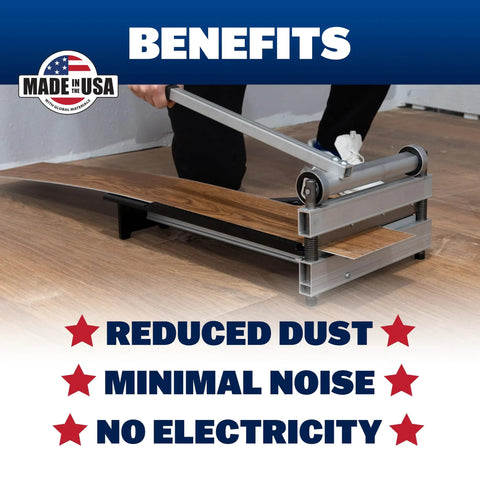 Ultra Lite Flooring Cutter For Vinyl Plank, Laminate, Engineered Hardwood And Siding Made In The USA on wood floor