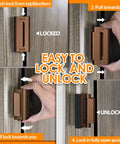 Steps to lock and unlock Heavy Duty Door Reinforcement Lock For Home Security With 3 Inch Stop And 800 Pound Force Kid Safe Childproof Door Latch Guard