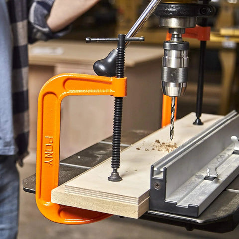 Heavy Hitter 6 Inch C Clamp Boasts Rock Solid 1000 Pound Grip With Ductile Iron Cast Frame Zinc Plated Acme Screw And Bright Orange Finish Crafted For Serious Woodworking And Everyday Diy Projects