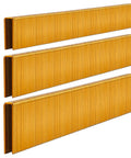 18 Gauge Narrow Crown Staples Half Inch Three Quarter Inch And One Inch Assorted 1200 Count Project Pack For Pneumatic Or Electric Stapler Gun Galvanized Steel Heavy Duty Everyday Use showing three staple lengths - 1/2, 3/4, and 1 inch.