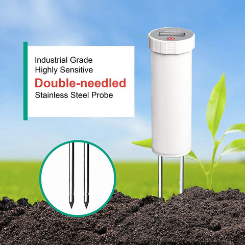 Pro Grade Soil pH Meter With Calibration Free LCD Display Industrial Grade pH Tester with stainless steel dual probes