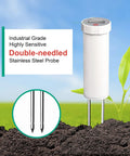 Industrial Grade Digital Soil pH Meter With No-Hassle Calibration-Free LCD Display, Double Needle Stainless Probes