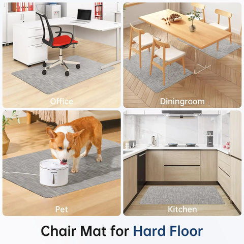Office Chair Mat For Hard Floors 36 By 48 Inches Anti Slip Non Curve Desk Chair Mat Protects Hardwood And Tile From Scuffs