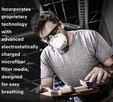 Ultimate N95 Particulate Respirator Disposable Mask Pack Of 160 NIOSH Approved For Smoke Dust Grinding Sanding Sawing Sweeping With Boss Level Fit And Eyewear Friendly Design