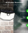 4 Pack Solar Outdoor Lights With Motion Sensor Super Bright 160 LEDs 270 Degree Wide Angle 3 Modes IP65 Waterproof in rain