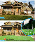 Before and after using Heavy Strap Lawn Aerator Shoes With 26 Stainless Steel Spikes for lawn and soil aeration.