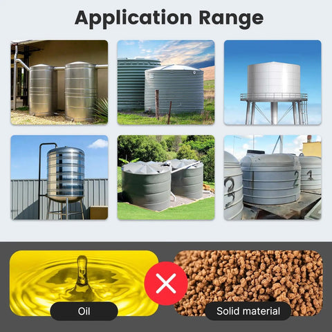 Various water and oil tanks suitable for Smart WiFi Water And Oil Tank Level Sensor With Remote Alarm Monitor For Home Use.