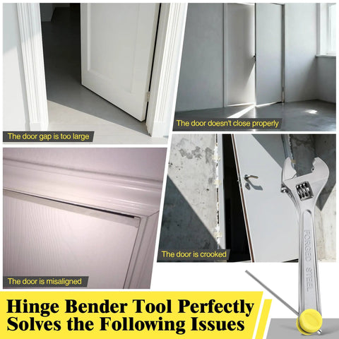 Knuckle Bender With Built In Hinge Pin Remover Heavy Duty Steel Door Hinge Adjustment Tool For Sticking Or Misaligned Doors Universal Fit For Residential Hinges No Fuss Diy Home Repair