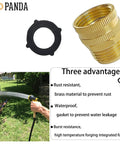 Brass Garden Swivel Pipe Fitting 3/4 GHT Female To 3/4 GHT Male Hose Adapter, Leak-Proof, Easy Hookup Hose Connector, Heavy-Duty, Corrosion-Resistant, Pack Of 2 brass adapter with gasket and garden hose use