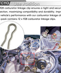 Throttle Cable Linkage Clips 928 Zinc Carb Linkage Clips Kit Qty 12 For Carbs And Choke Linkages On 2 Bbl 4 Bbl Tri Power And Dual Quad Setups Built Tough Micro Clip Accessories on carburetor linkage