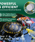 Muck Clear Natural Pond Sludge Treatment Tablets For Ponds, Fountains And Bird Baths, Beneficial Bacteria visible in water