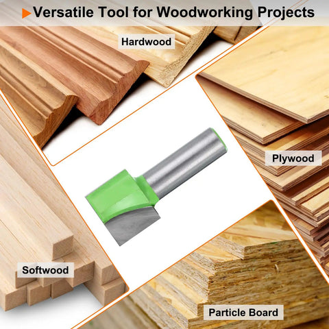 Bottom Cleaning Router Bit Pro Grade With 1/2 Inch Shank Carbide Tipped for various wood types including hardwood and plywood