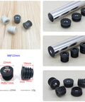 10 Pack Thread Tube Plugs For Furniture Legs With M8 Screw Holes, black plastic round nut plugs, 0.866 inch diameter on table