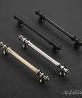 10 Pack Brushed Satin Nickel Cabinet Pulls With 5 Inch Hole Centers Vintage Kitchen Hardware Handles Displayed On Black Surface