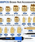 Must Have Soldering Iron Heat Set Kit For 3D Printing Enthusiasts, 90W Digital Soldering Iron With 380 Threaded Inserts on display board