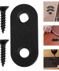 Flat Straight Brackets Set Of 12 Stainless Steel Black Mending Plates With Screws for beds and cabinets installation