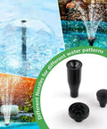 Submersible Pond Fountain Pump With Lit LED Lights, 15W 800 Liters Per Hour Flow, Ultra Quiet Water Pump With 3 Nozzle Options