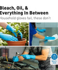 Raxwell nitrile gloves blue large 50-count 8.5 mil extended cuff for heavy-duty wet work