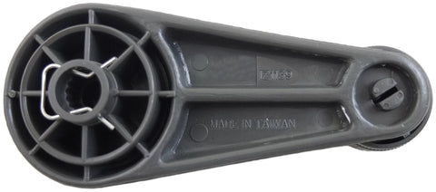 Back view of Window Crank Handle For Chevrolet GMC Isuzu Vehicles, Gray Replacement Part with Durable Construction.