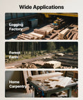 Wide applications for Adjustable Chainsaw Mill 2 To 6 Inches Wide For Precise Vertical Lumber Cutting Guide in various settings.