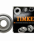 2 Pack 6201ZZ Double Metal Seal Bearings 12x32x10mm For High Speed Rotation Deep Groove Ball Bearings with packaging