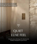 Bulletproof Quality Solid Brass Rotary Dimmer Switch Featuring UL Certified Safety Ratings 100 Percent Pure Core And No Sweat Wiring Job For Upscale Home Decor Projects That Gotta Feel Premium, vintage brass finish.
