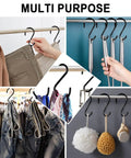 12 Pack 6 Inch Heavy Duty S Hooks Vinyl Coated Non Slip Metal Hooks For Hanging Plants And More 7mm Thick Black Durable Closet Organizer used for tools and clothes
