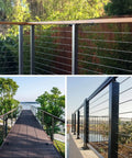 Outdoor deck railings with One Eighth Inch T316 Stainless Steel Cable 1000 Ft for balustrades and handrails, 7x7 strand