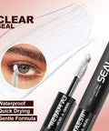 Clear seal portion of Waterproof Lash Bond And Seal Glue For Eyelash Clusters Black 72 Hour Hold Latex Free Dual Ended Adhesive 10ml