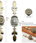 Vintage Green Ancient Copper Zinc Alloy Cabinet Knobs With Back Plate Pull Handles For Wardrobe Doors And Drawers Overall Length 165mm