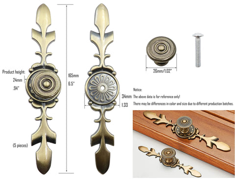 Vintage Green Ancient Copper Zinc Alloy Cabinet Knobs With Back Plate Pull Handles For Wardrobe Doors And Drawers Overall Length 165mm